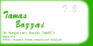 tamas bozzai business card